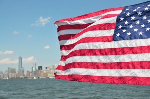 American flag, New York