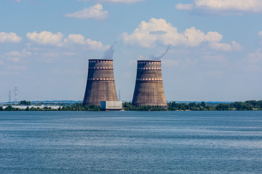 Cooling towers of Zaporizhzhia Nuclear Power Station