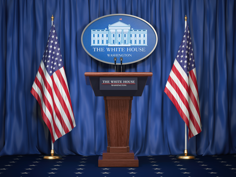White House Briefing stand