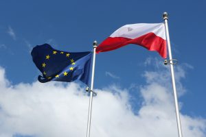Poland and EU flags
