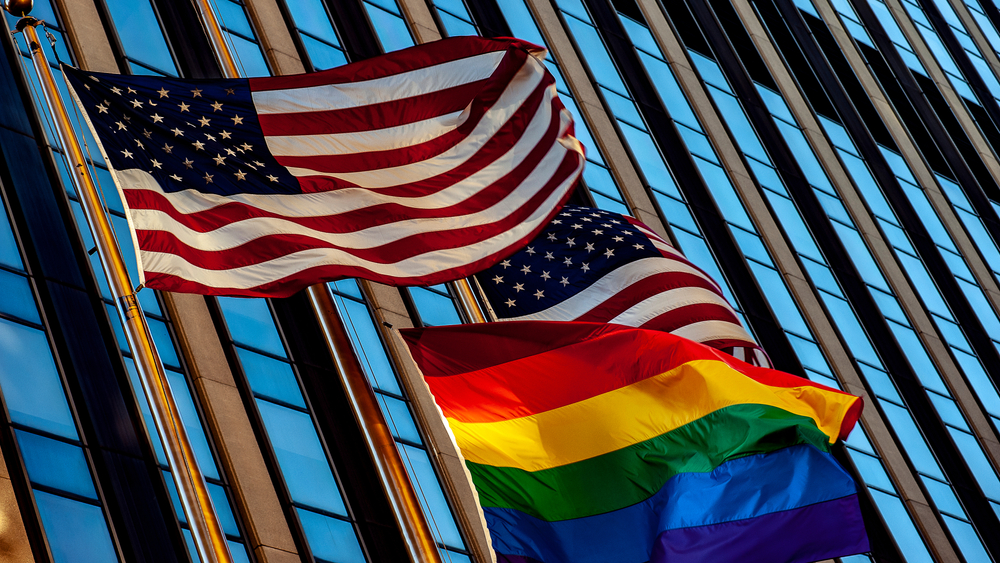 USA LGBT flags