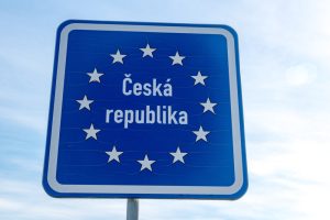 Czech Republic border sign