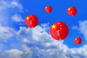 Chinese ballons in the sky