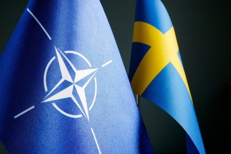NATO and Sweden flags