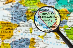 Bosnia and Herzegovina on the map