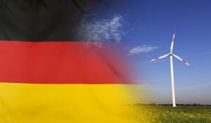 German flag and windmill