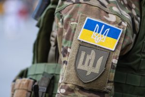 Flag of Ukraine with trident