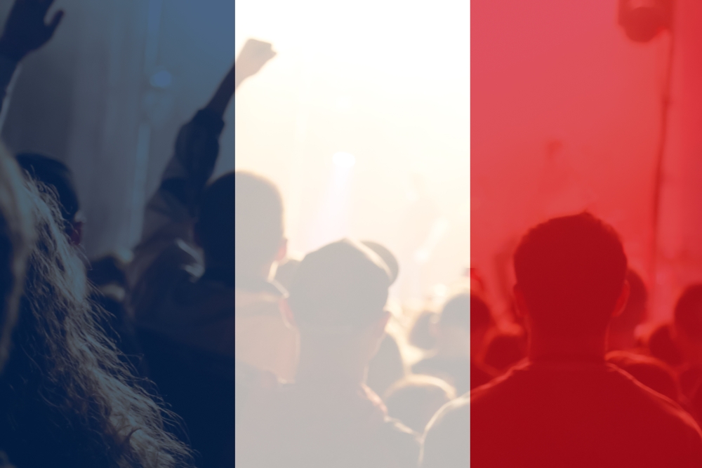 Protests,France,Paris.,France,Flag.,Protest,In,France.,Rise,Hand.