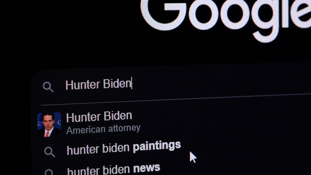 Searching,Hunter,Biden,On,Google,,Computer,Display