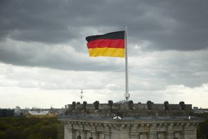 Flag on the German Parliament