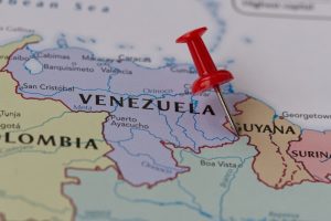 Venezuela,And,Guyana,On,Political,Map,,Borders