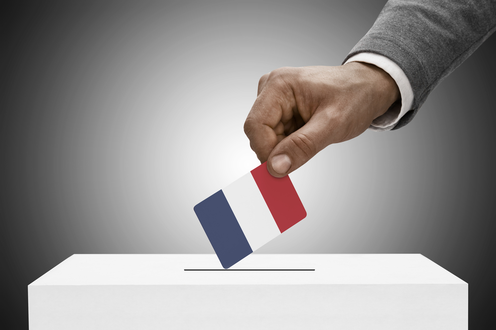 Ballot,Box,Painted,Into,National,Flag,Colors,-,France