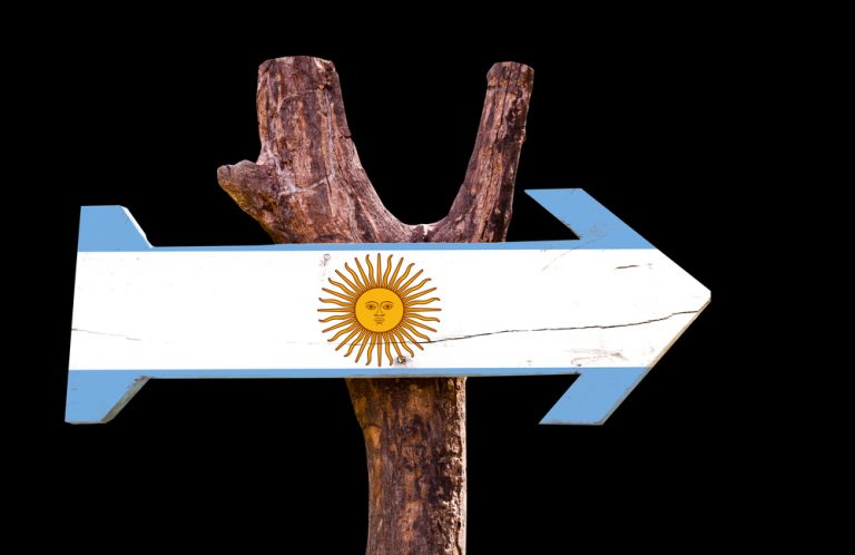 Argentina,Wooden,Sign,Isolated,On,Black,Background
