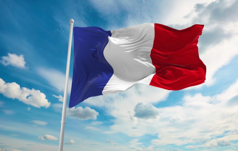 Large,French,Flag,Waving,In,The,Wind